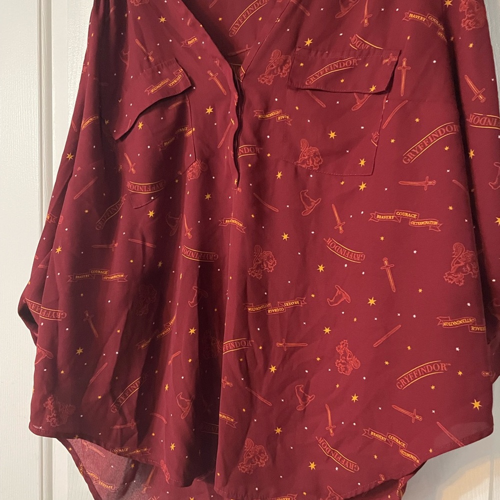 Harry Potter Gryffindor Burgundy Women's Blouse